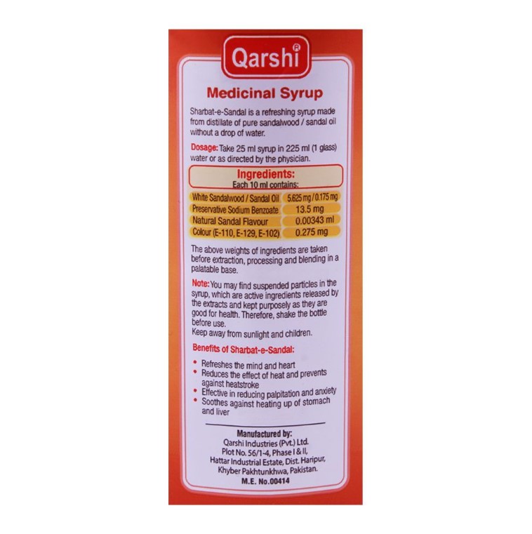 Qarshi Sharbat-E-Sandaleen, 800ml
